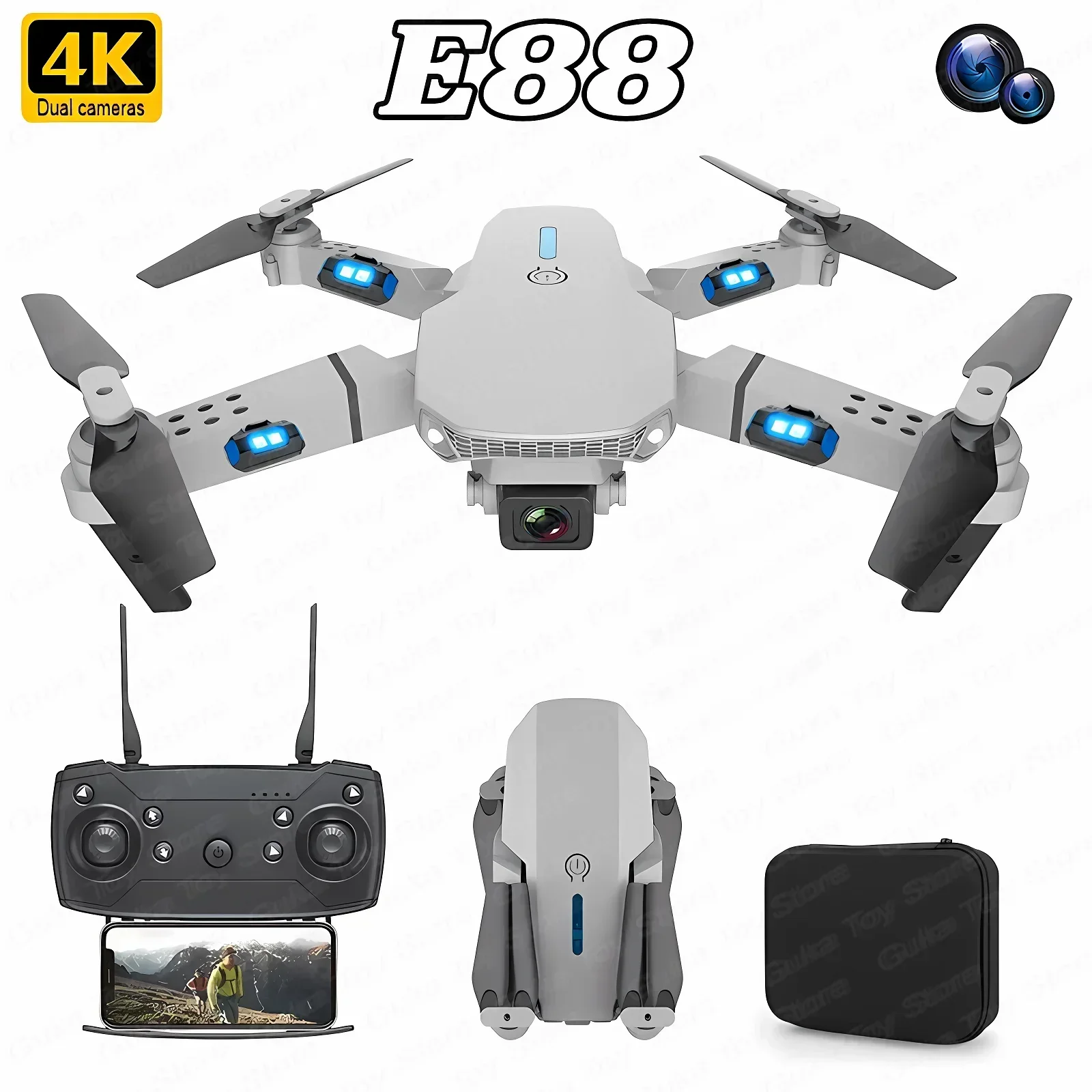 E88 Pro WIFI FPV Drone Wide An - đánh giá và giá Drone Lidar