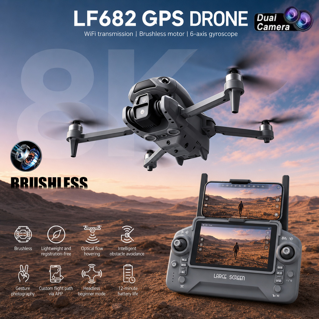 New LF682 Drone 8K Dual Camera - đánh giá và giá Drone Surveying